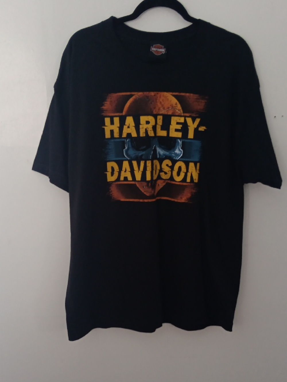 Harley-Davidson Graphic Logo Skull Print T Shirt #3725